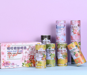 थोक कस्टम ऑल फ्रूट फ्लेवर प्रीमियम क्राफ्ट बीयर ट्रैवल अल्कोहल ड्रिंक रोज़ फ्रूटी फ्लेवर बीयर 3% वॉल्यूम अल्कोहल के साथ